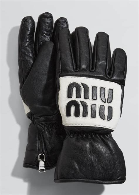 miu miu leather gloves